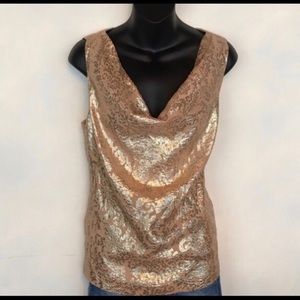 J Crew Gold Metallic Blouse